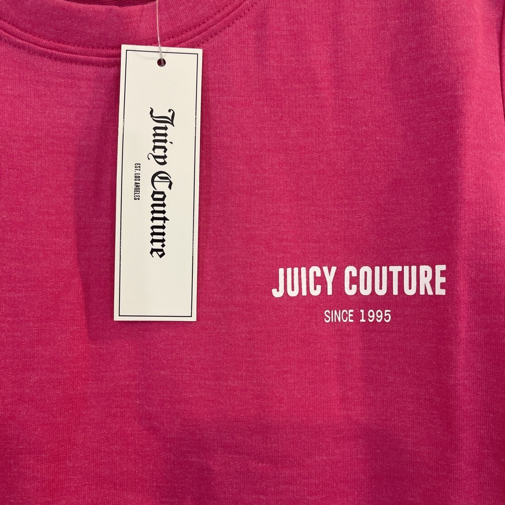 NWT Juicy Couture Womens Sz M Pink Short Sleeve Knee Length T-Shirt Dress - Picture 2 of 13